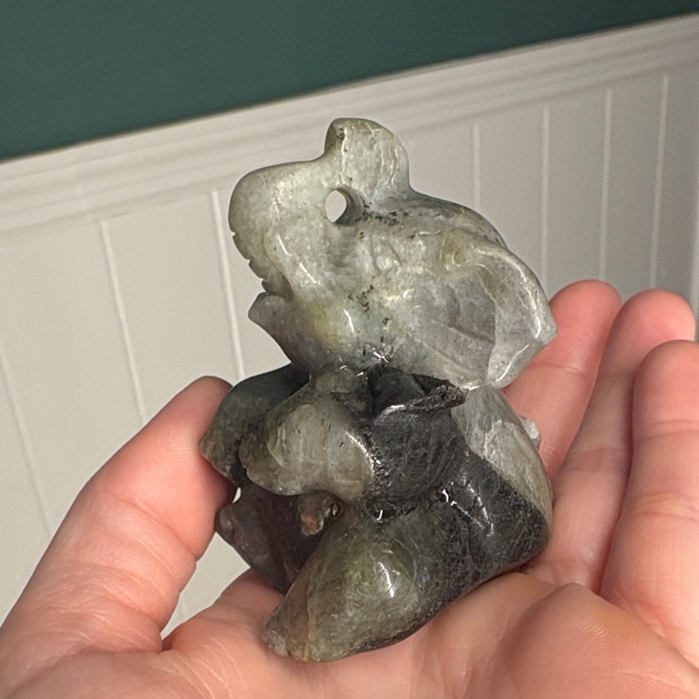Labradorite Elephant Crystal Carving